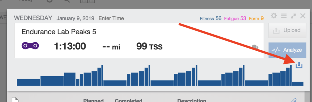 Trainingpeaks Workout Export Icon - 360velo